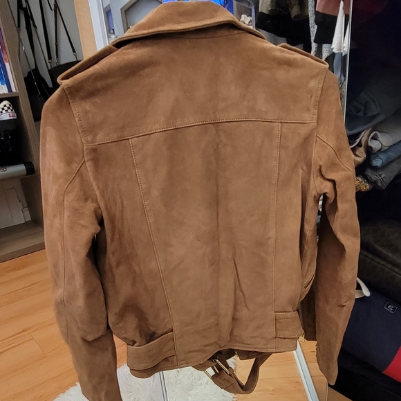 All Saints Suede Balfern Leather Jacket - Picture 2 of 7
